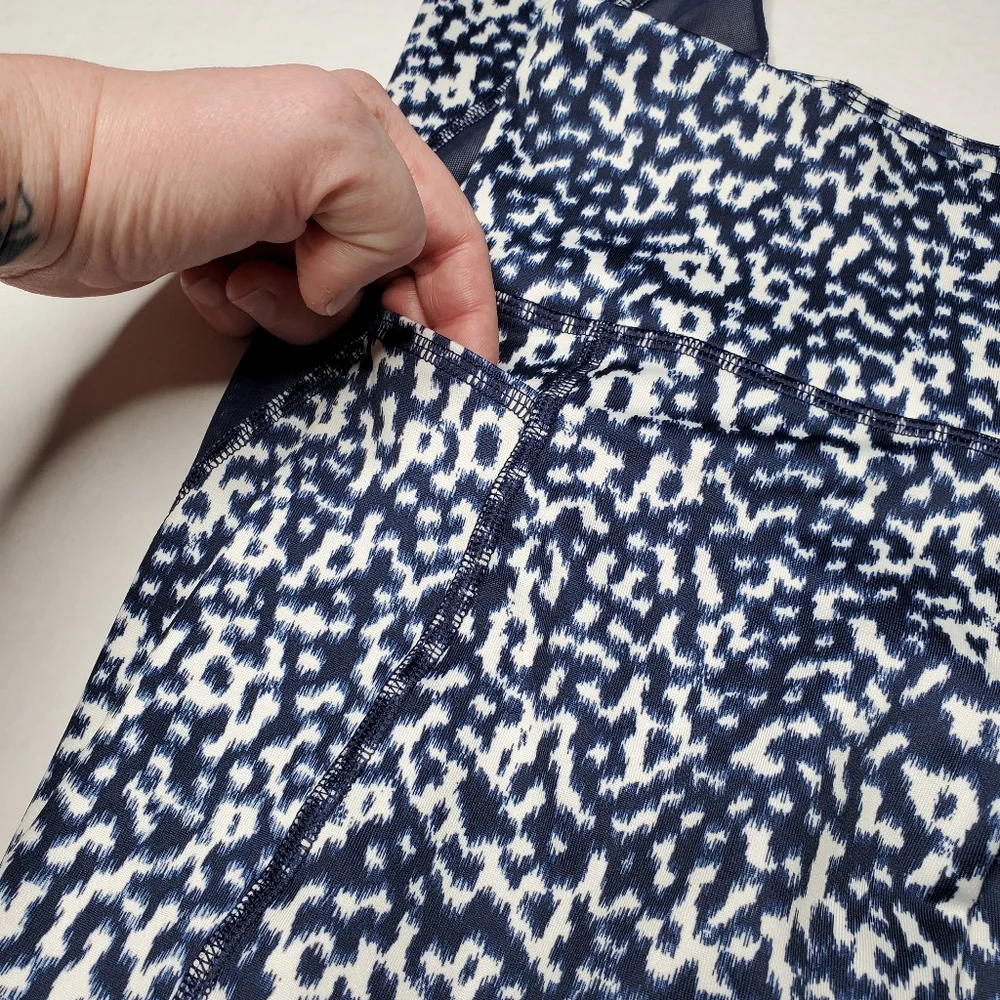 Old Navy Navy and White Abstract Print Kids Leggings